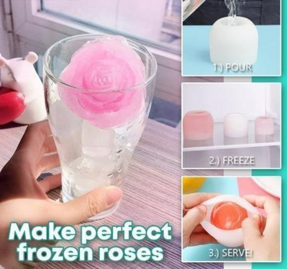 Silikon Eiswürfelform Rose