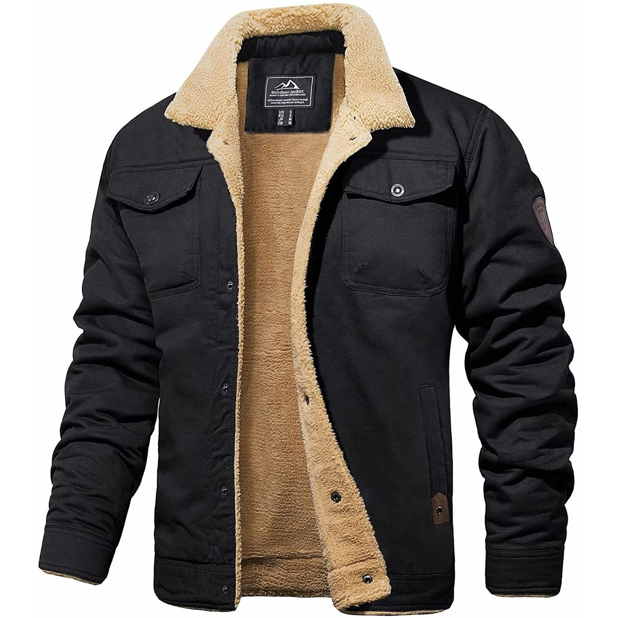Bomberjacke mit Teddyfutter für Herren