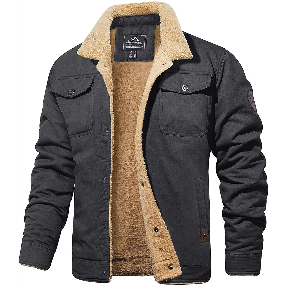 Bomberjacke mit Teddyfutter für Herren