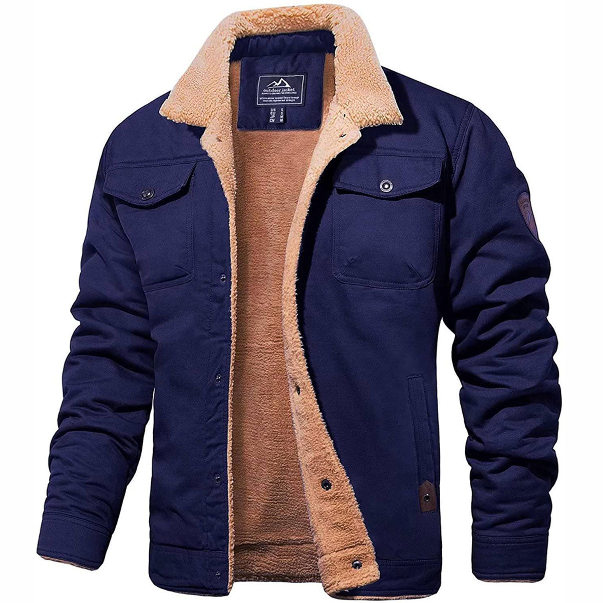 Bomberjacke mit Teddyfutter für Herren